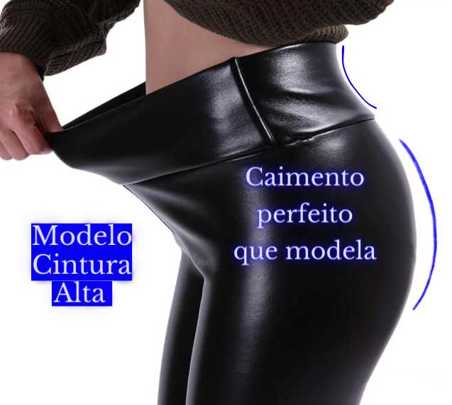 Calça de Couro Aveludada (COMRE UMA LEVE DUAS) + Frete Grátis