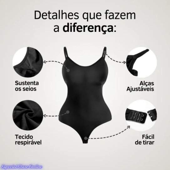 Body Modelador ShapeSlim (Compre 1 E Leve 2) + Frete Grátis